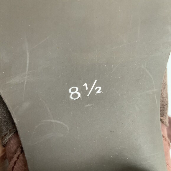 Journee Signature Dempsy Distressed Leather Bootie Burgundy Brown 8.5 - Picture 6 of 13